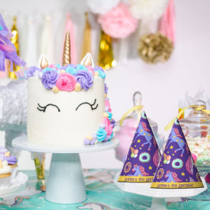 Chapéu De Festa Fusão Whimsical de Unicórnios, Rosquinhas, Sorvete