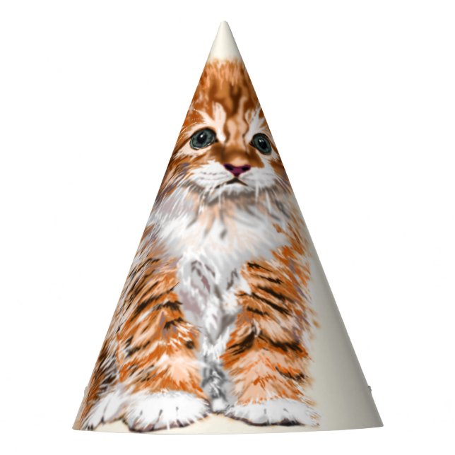 Chapéu De Festa Gatinho de festas de gatos pequenos (Frente)