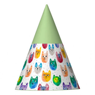 Chapéu De Festa Gatos com aquarelas e amigos