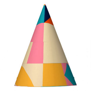 Chapéu De Festa Geometria Minimalista: Poster de Ilustração Vintag