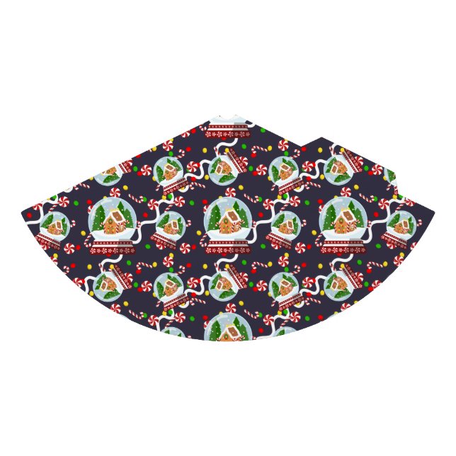 Chapéu De Festa Gingerbread Snow Globes (Frente)