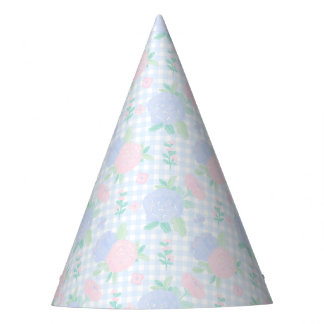 Chapéu De Festa Gingham das flores pré-moldadas