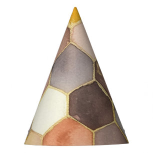 Chapéu De Festa Glam Honey Comb Blush Champagne Abstrato
