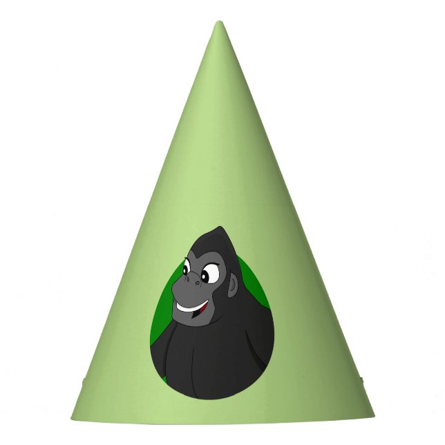 Chapéu De Festa Gorilla Cartoon Party Hat (Frente)