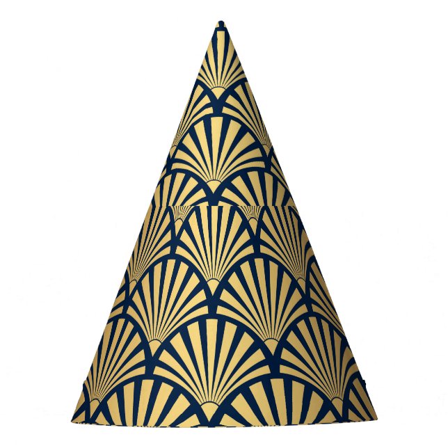 Chapéu De Festa Gradiente Dourado: Deco de Arte Sem Costura (Frente)