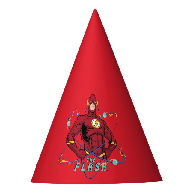 Chapéu De Festa Gráfico Atômico Flash de Cartoon (Frente)