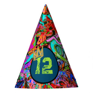 Chapéu De Festa Grafite com coroa e idade