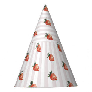 Chapéu De Festa Greve Rosa de Morango Vermelho