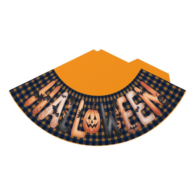 Chapéu De Festa Halloween Gingham Lettering (Frente)