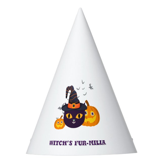 Chapéu De Festa Halloween, pelo de bruxa (Frente)