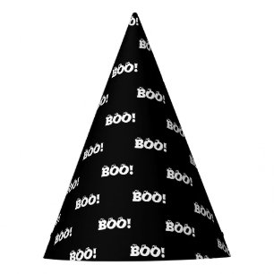 Chapéu De Festa Halloween Scary Boo! preto branco engraçado
