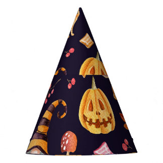Chapéu De Festa Halloween Whimsical: Gnomos & Pumpkins