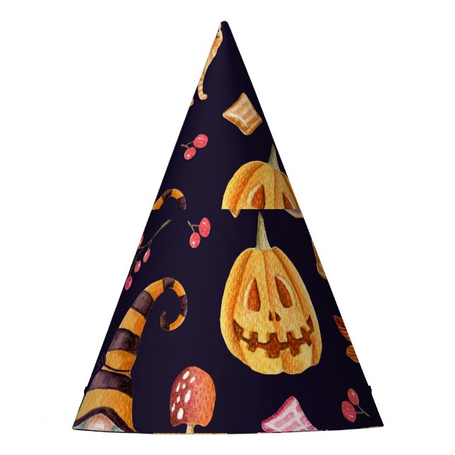 Chapéu De Festa Halloween Whimsical: Gnomos & Pumpkins (Frente)