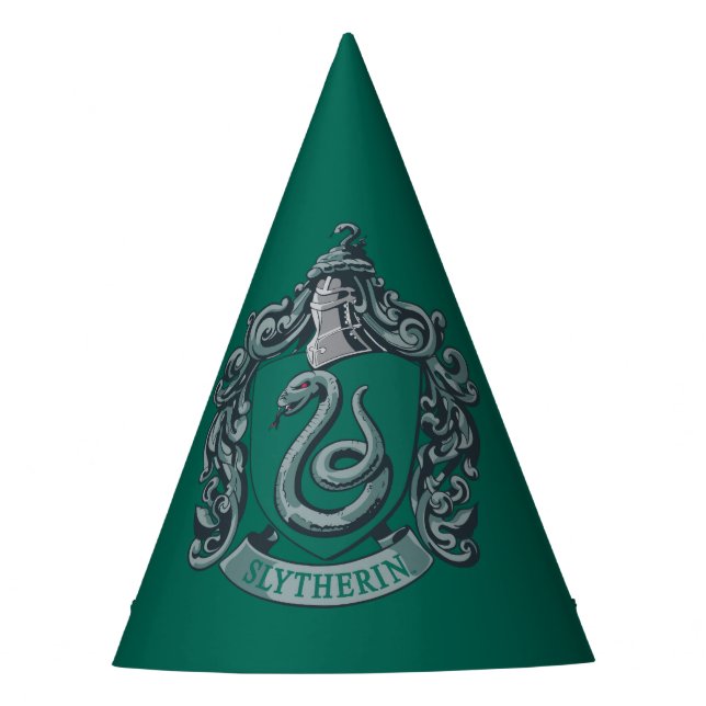 Chapéu De Festa Harry Potter | Brasão de Slytherin Verde (Frente)