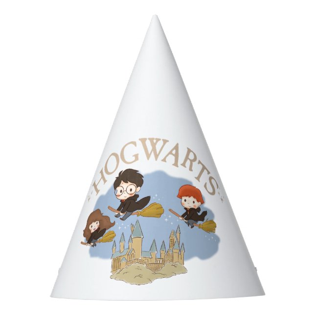 Chapéu De Festa HARRY POTTER™, Hermione e Ron Voam Sobre HOGWARTS™ (Frente)