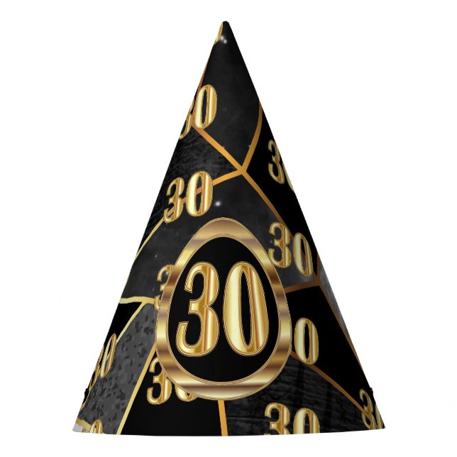 Chapéu De Festa Hat de aniversário de 30 anos (Frente)