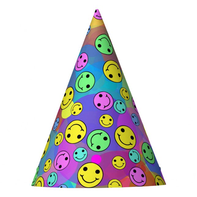 Chapéu De Festa Hat do Partido Emoji Rainbow (Frente)