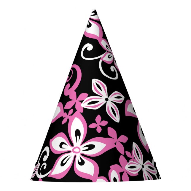 CHAPÉU DE FESTA HAWAII ALOHA (PRETO/PINCO) (Frente)