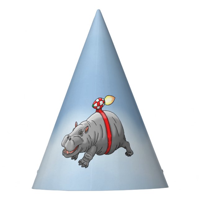 Chapéu De Festa Hipopótamo Foguete Voador (Frente)