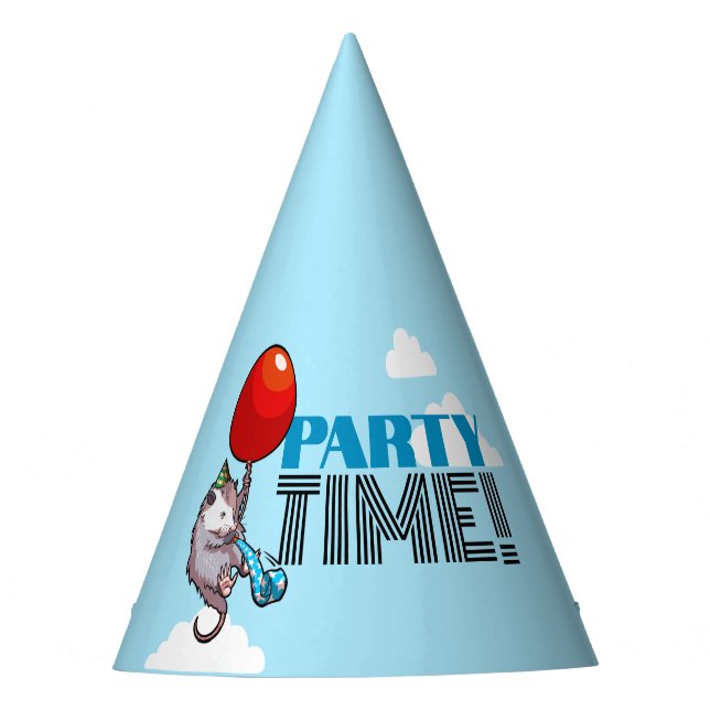 Chapéu De Festa HORA DA FESTA! Partido Possum Funny Floating Ogamb (Frente)