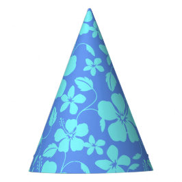 CHAPÉU DE FESTA HULA HAWAIANA (HIBÍSCO) PERIWINKLE/TEAL