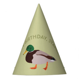 Chapéu De Festa Ilustração Realista de Pato Mallard Personalizada