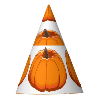 Chapéu De Festa Ilustração vibrante do padrão de abóbora amarela.