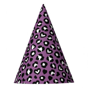 Chapéu De Festa Impressão Animal, Leopardo Roxo, Manchas de Chita,