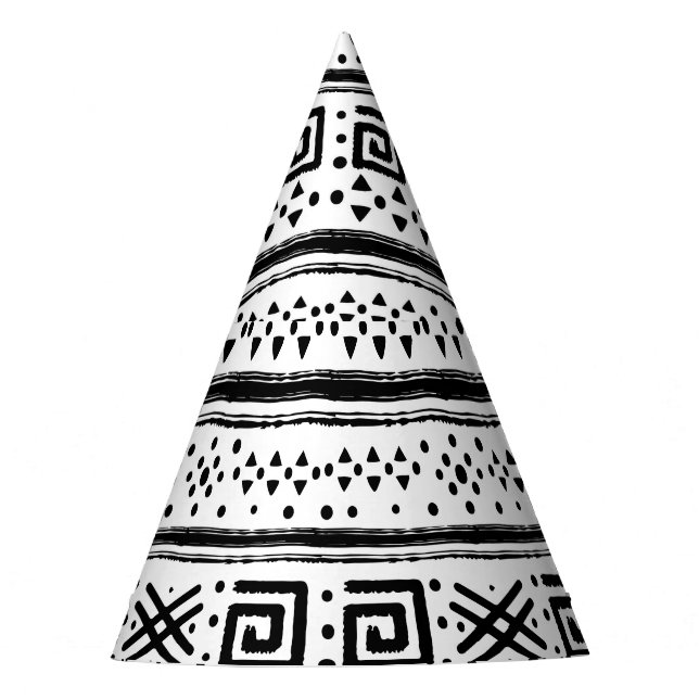 Chapéu De Festa Impressão de Arte Tribal do Boho (Frente)