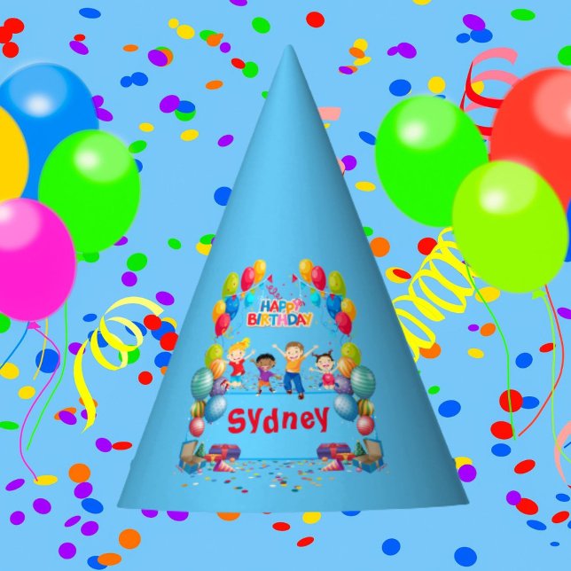 Chapéu de Festa Infantil – Adicione um Nome para D (Criador carregado)
