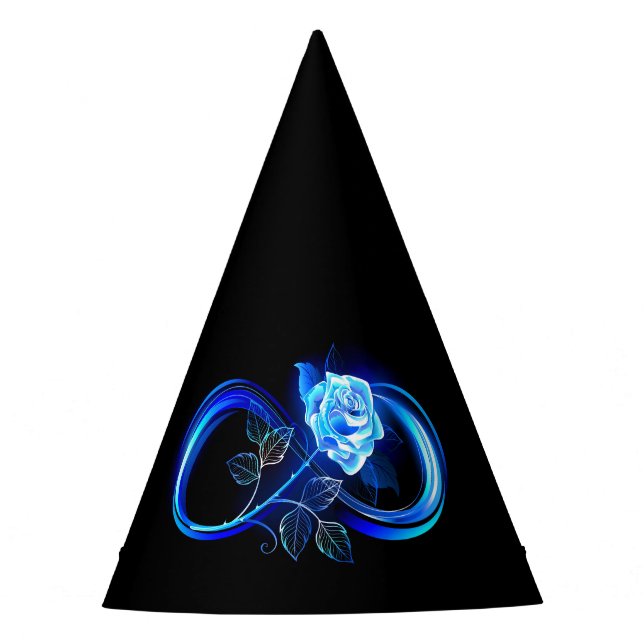 Chapéu De Festa Infinidade brilhante com rosa azul (Frente)