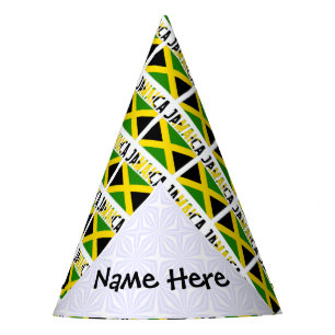 Chapéu De Festa Jamaica e Bandeira da Jamaica em Ladrilhos com Seu