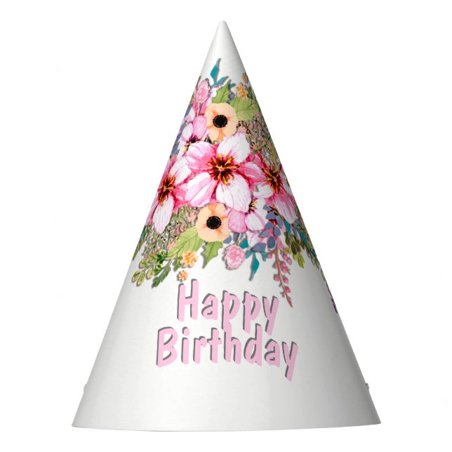 Chapéu De Festa Jardim Flor (Frente)