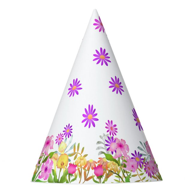 Chapéu De Festa Jardim Floral (Frente)