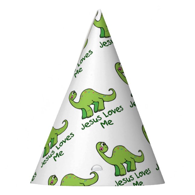 Chapéu De Festa Jesus me ama dinossauro (Esquerda)