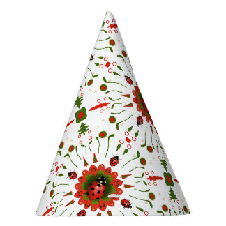 Chapéu De Festa Joaninha-de-deus Natal Vermelho Verde Branco