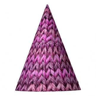 Chapéu De Festa Knit Harmony: Textura de distribuição roxa