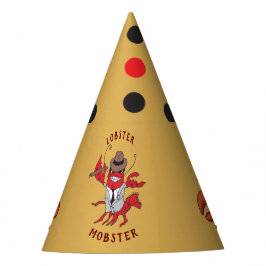 Chapéu De Festa Lagosta Magosta 🦞 Cartoon Engraçado Gangster