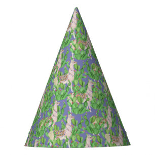Chapéu De Festa Lama da aguarela & teste padrão de Catus