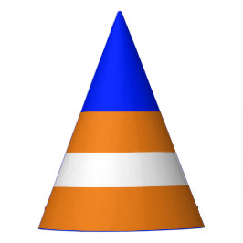 Chapéu De Festa Legal Azul Escuro Superior Brilho Laranja 