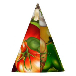 Chapéu De Festa Legumes e Ervas Orgânicos Naturais Comida Vegetari