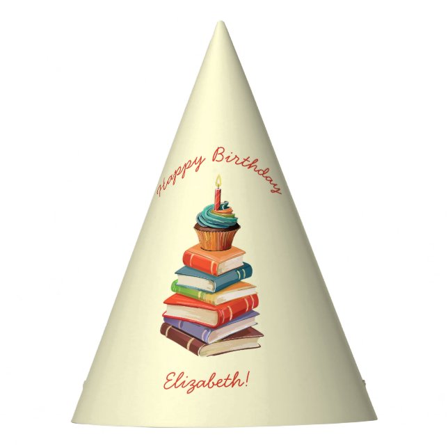 Chapéu De Festa Leitura de Festas de aniversário de Livro (Frente)