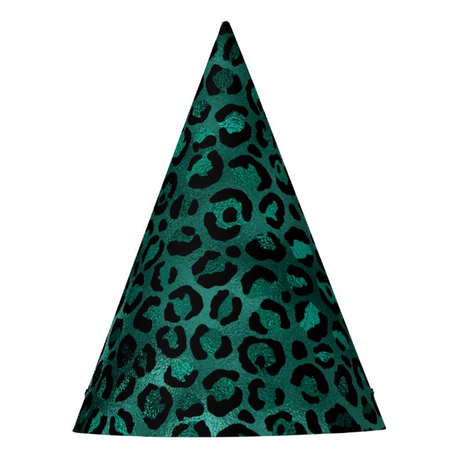 Chapéu De Festa Leopardo Dourado e Teto Série Design 5 (Frente)