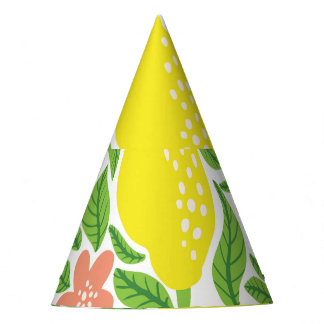 Chapéu De Festa Limão Citrus Summer Vintage Patterno
