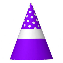 Chapéu De Festa Lindos Pontos Brancos em Fundo Roxo Brilhante