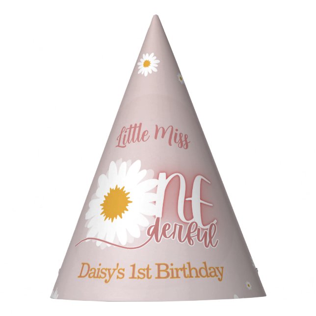 Chapéu De Festa Little Miss Onederful 1st Birthday (Frente)