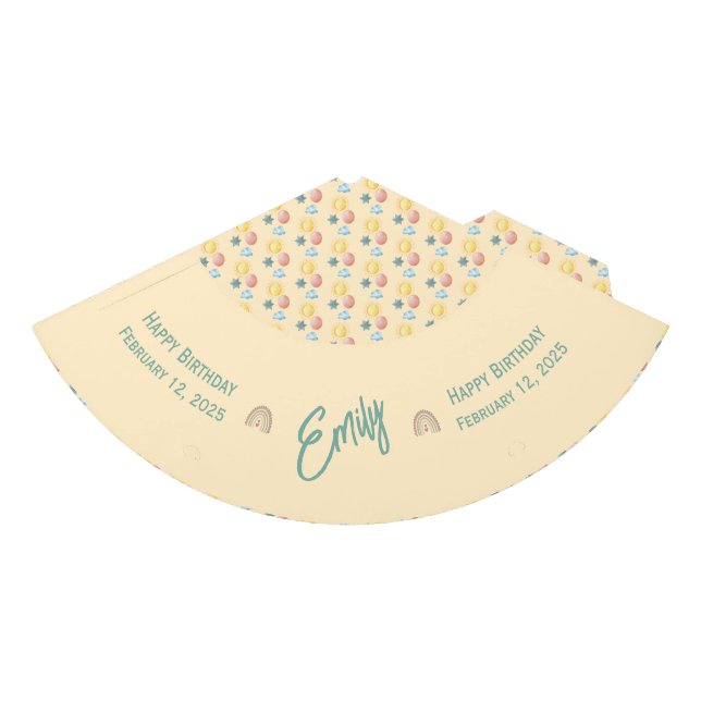 Chapéu De Festa Magia de Aniversário Boho Rainbow (Frente)