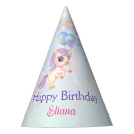 Chapéu De Festa Magical Rainbow Unicorn Birthday