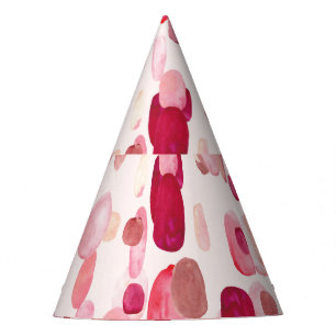 Chapéu De Festa Manchas Vermelhos Cor-de-Rosa Bonitos Sem Costura