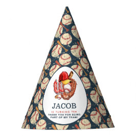 Chapéu De Festa Marinho Azul Aniversário de criança de Baseball -